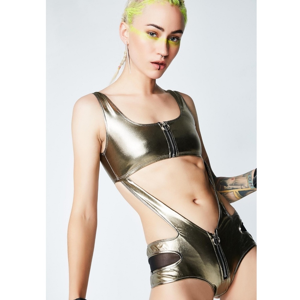 NWT Club Exx "Unzip Me" Bodysuit (XS)
